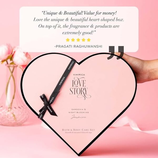 KIMIRICA Gift Set Love Story Moment For Women & Men| Luxury Bath And Body Care Set For Husband & Wife |Birthday Gift Kits|Anniversary To Pamper Your Loved Ones For All Occasion & Ages|Pack Of 7 - Image 2