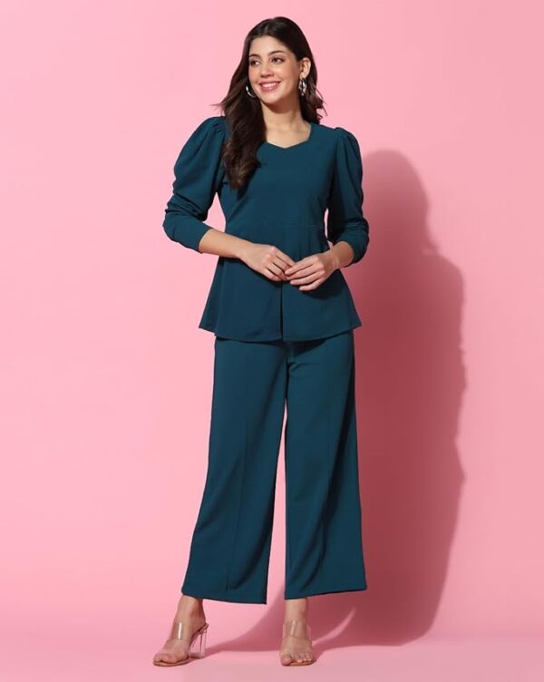 Leriya Fashion Co Ord Set for Women | Co Ord Set for Women Stylish | Festive Co Ord Set for Women | Travel Co Ord Set for Women | Full Sleeve Women Co-ord set - Image 4