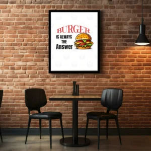 Burger wall print for cafes and restaurant [digital downloads]